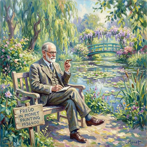 Freud in Monet Painting: A Unique Artwork