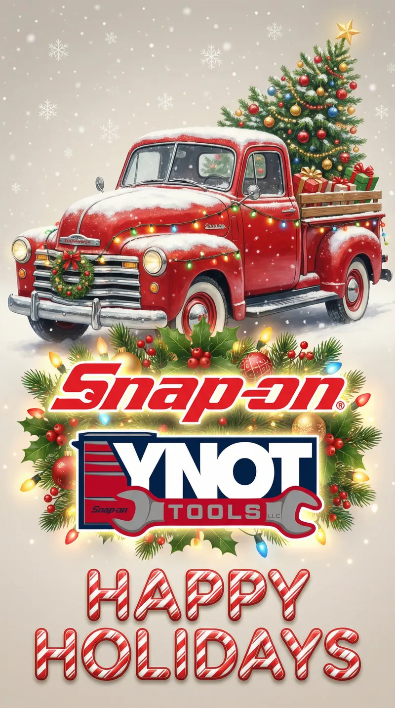 Happy Holidays Red Truck Greeting Card