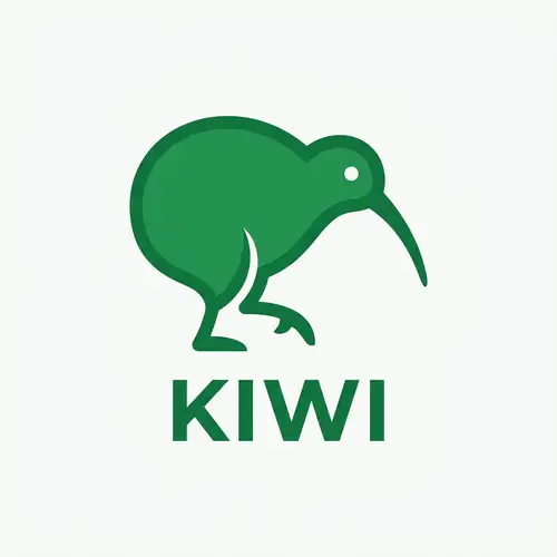 Kiwi Bird Logo Design in Green