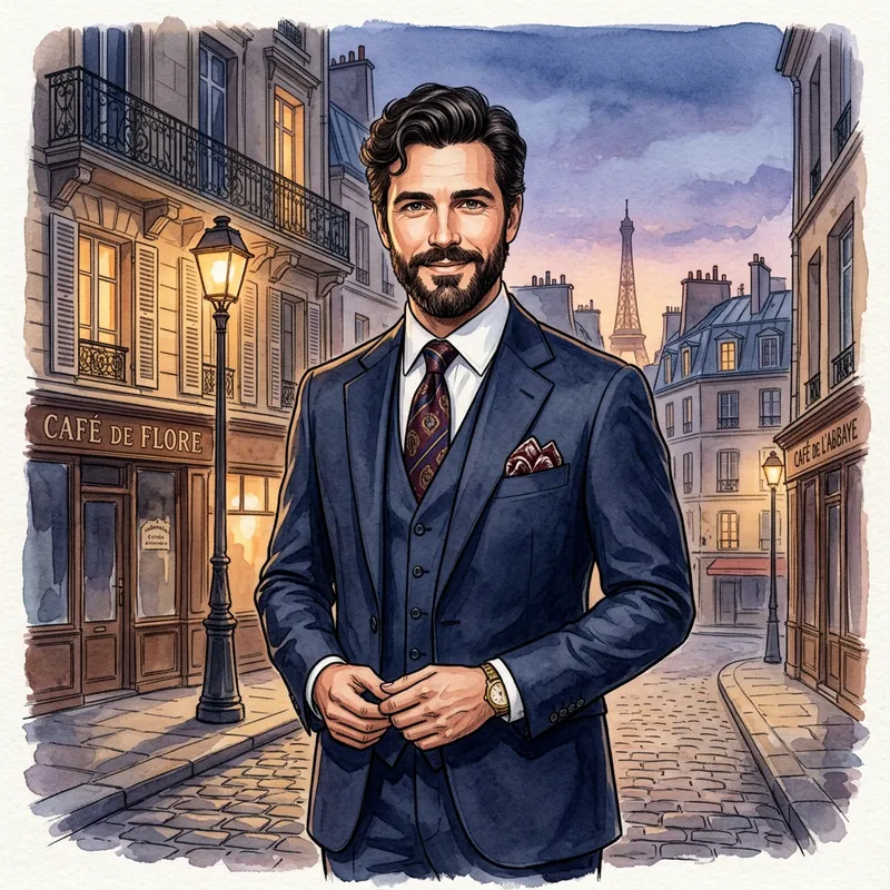 Nicolas - French Gentleman in Paris Illustration