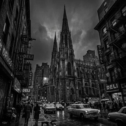 Gothic Architecture in Dystopian City - Inspiring Cyberpunk Style