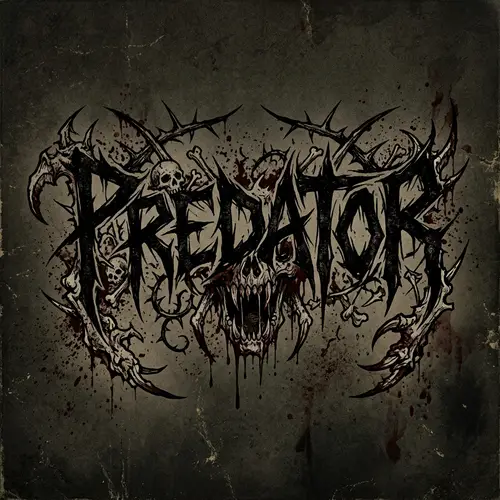 Predator Death Metal Band Logo Design
