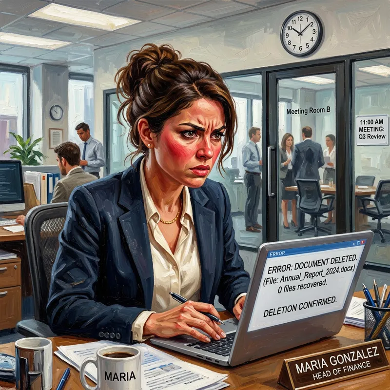 Maria's Presentation Mishap: Anger and Frustration Explained