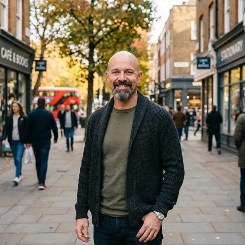 Bald Goatee Man | Timeless Style at 45