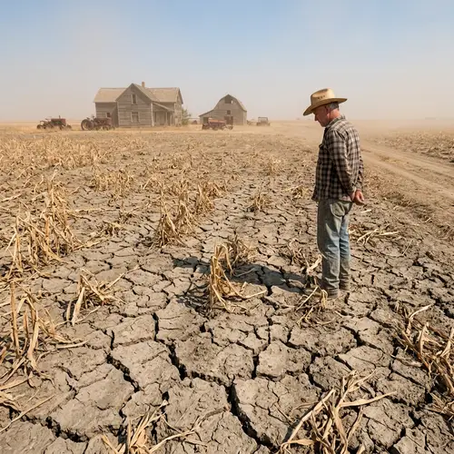 Severe Drought Ravages Farmland: A Desolate Scene