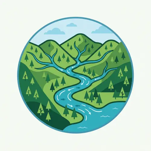 Stylized Watershed Icon Design
