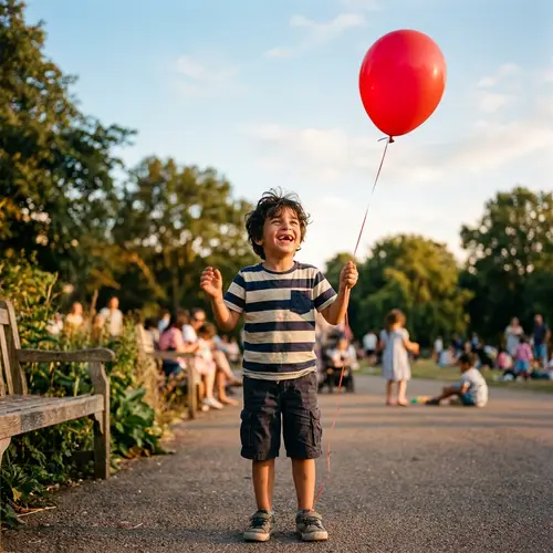 Innocent 5-Year-Old Boy with Flying Balloon | Growing Up Story