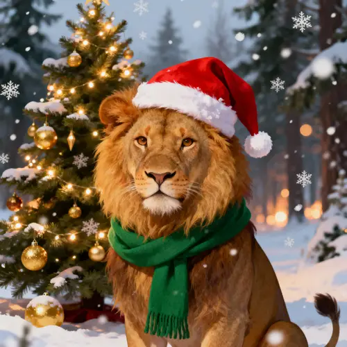 Christmas Lion - Festive Roar