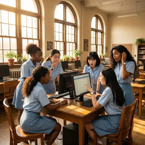 Surprising Discovery: Teenage Girls Amazed by Their Long Black Hair