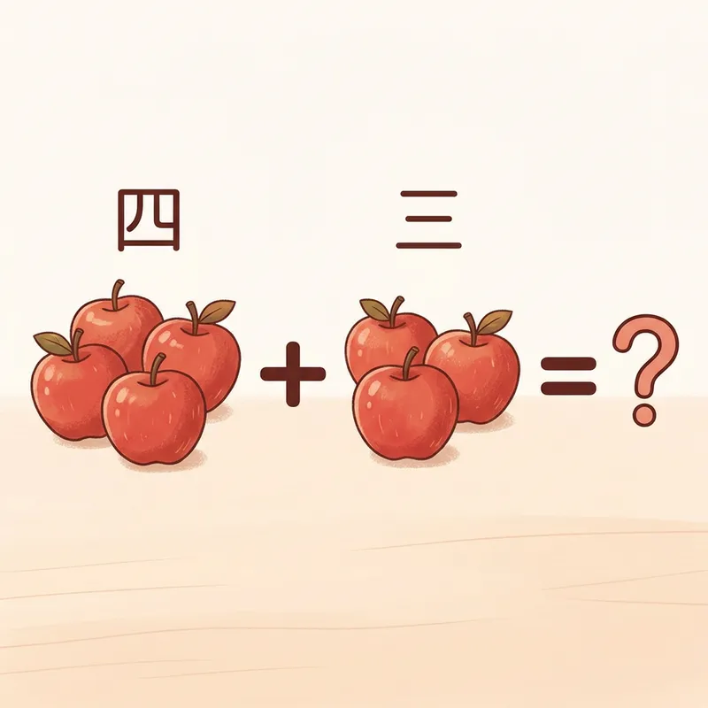 Addition with Illustrations: Learn Math using Chinese Numerals
