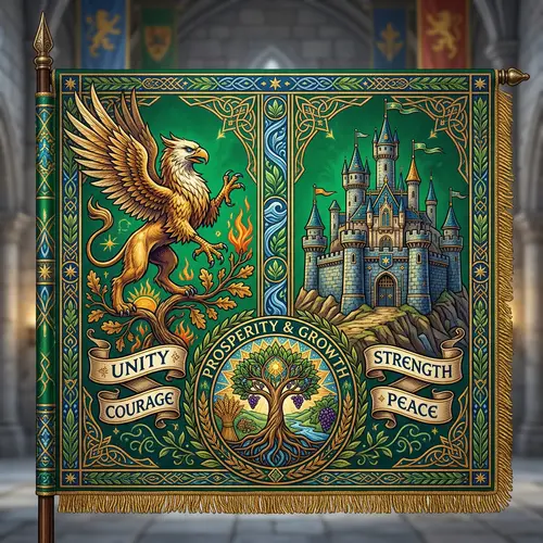 High-Resolution Fantasy Flag for Non-Existent Country