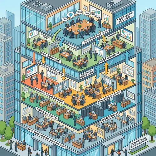 Corporate Hierarchy Illustration | Department Chains Command