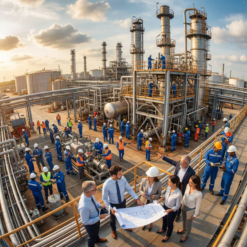 Collaboration in a Petroleum Refinery: Workers in Action
