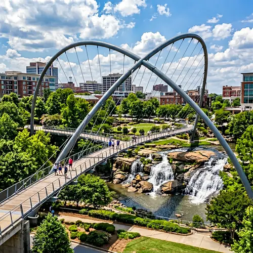 Liberty Bridge in Greenville, SC: A Scenic Landmark
