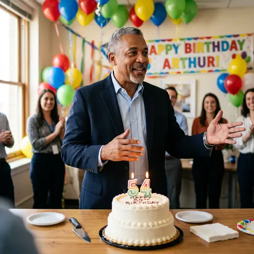 54-Year-Old Real Estate Manager Celebrating Birthday in New Housing Project