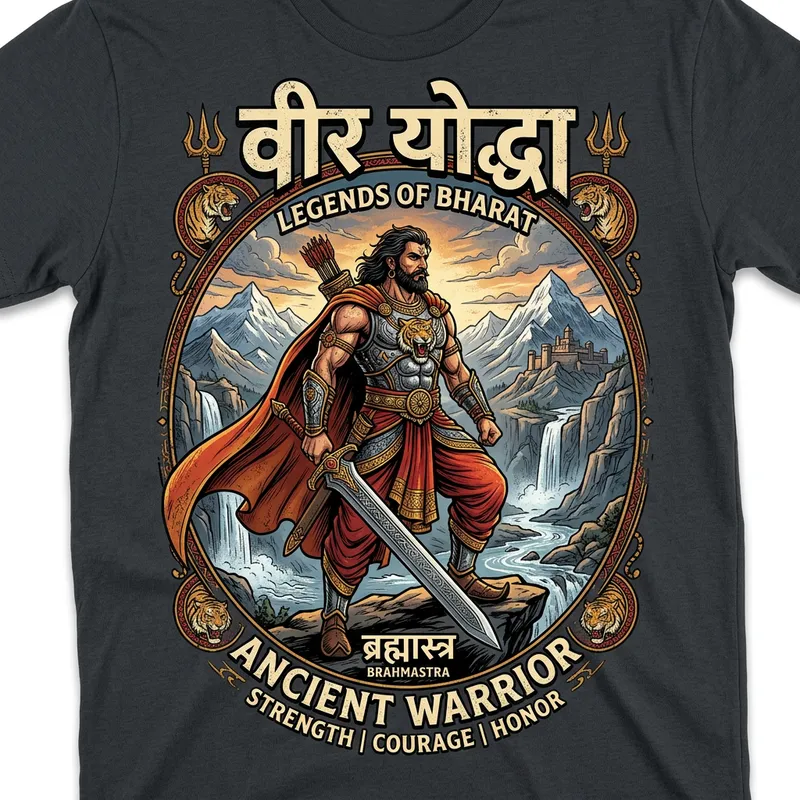 Bahubali Graphic T-Shirt - Epic Warrior Design
