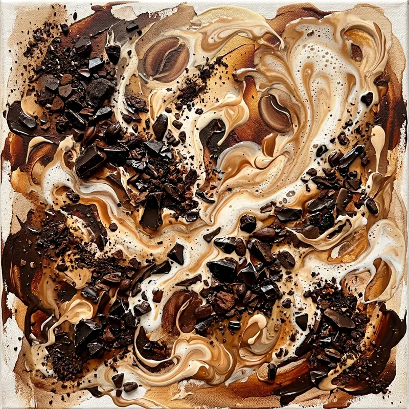 Coffee Abstract Art: Warm Patterns & Textures