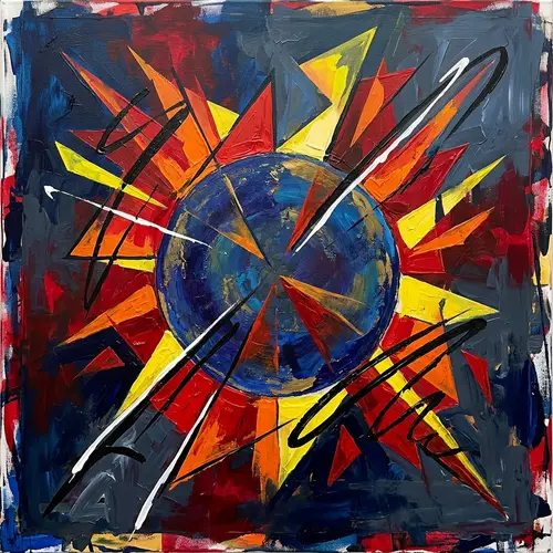 Embracing Personal Power: Abstract Concept in Strong Colors