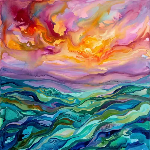 Vibrant Abstract Landscapes | Colorful Artwork for Sale