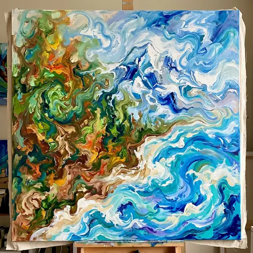Abstract Interpretation of Nature - Swirling Patterns of Colors