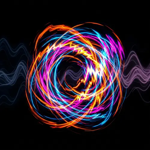 Vivid Tinnitus Visualization: Sound Waves Collide in a Silent Night