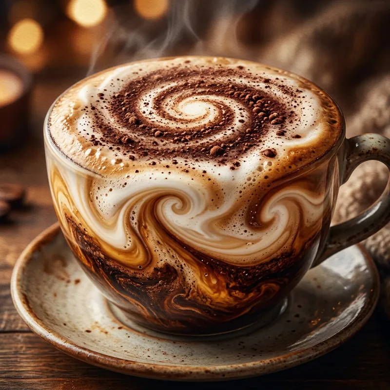Cappuccino Abstract Art - A Warm Comfort Cappuccino Abstract Art - A Warm Comfort