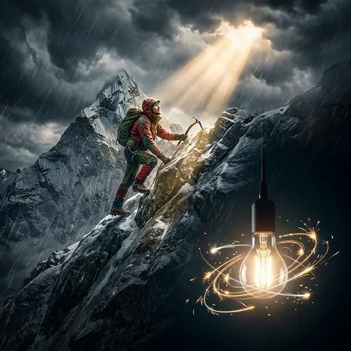 Perseverance and Inspiration: Climbing Mountains and Bright Ideas