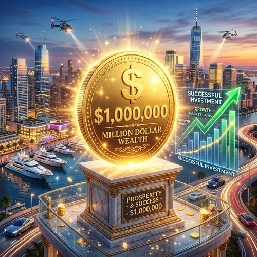 Financial Success Visualization: Million-Dollar Wealth & Prosperity Aura