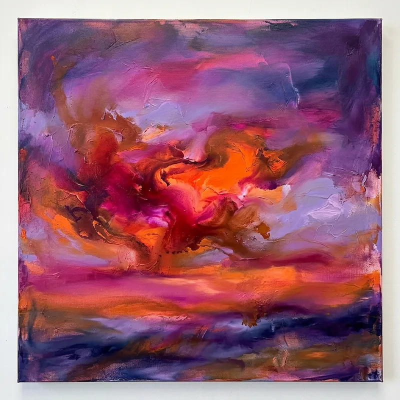 Captivating Sunset Abstract Art