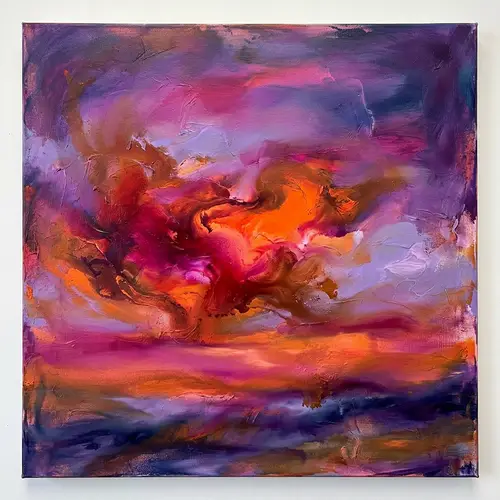 Vivid Sunset Abstract Art - Captivating Colors & Emotions