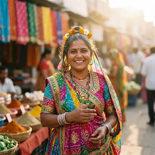 Radiant and Colorful Motherhood | Traditional Attire Woman