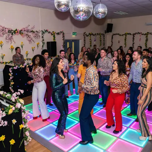 Vibrant Disco Spring Dance Party Celebration