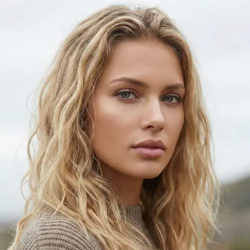 Stunning White Woman with Long Blonde Hair