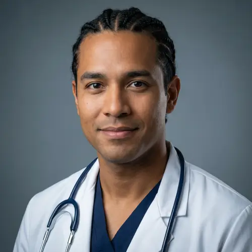 Professional Latino Nurse Portrait in 4K Resolution