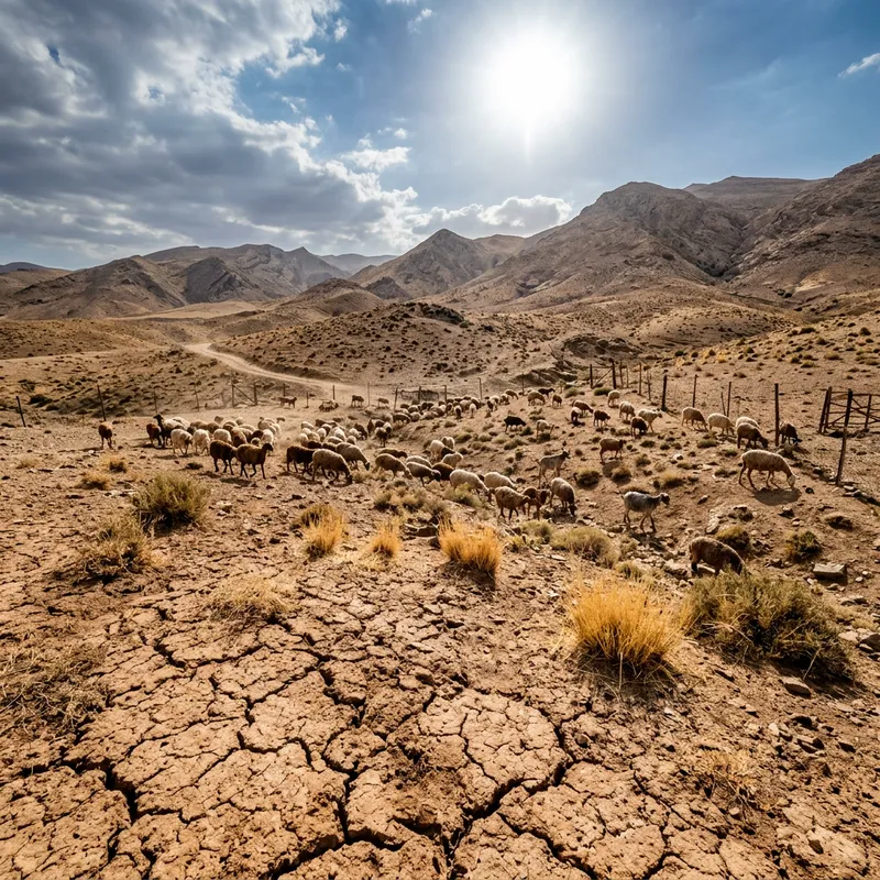 Arid Grazing Land - Picturesque Landscape Without Water Bodies