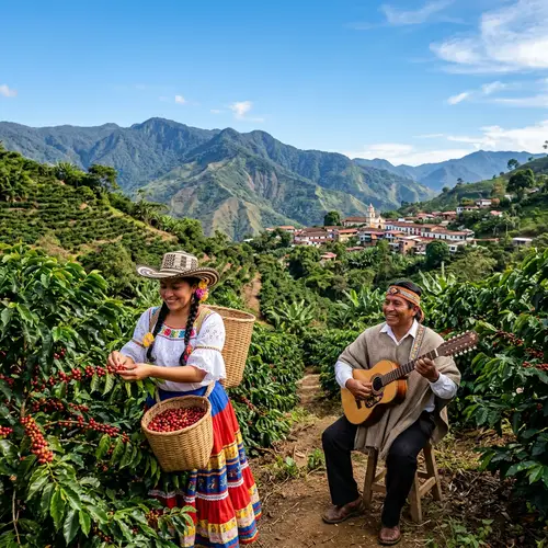 Vibrant Colombian Coffee Farm Experience