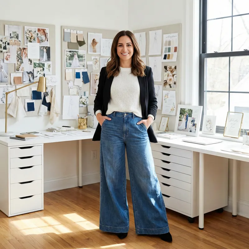 Professional Wedding Planner in Stylish Office Attire