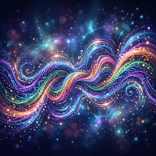 Vibrant Musical Waves: Artistically-Imagined Rendition