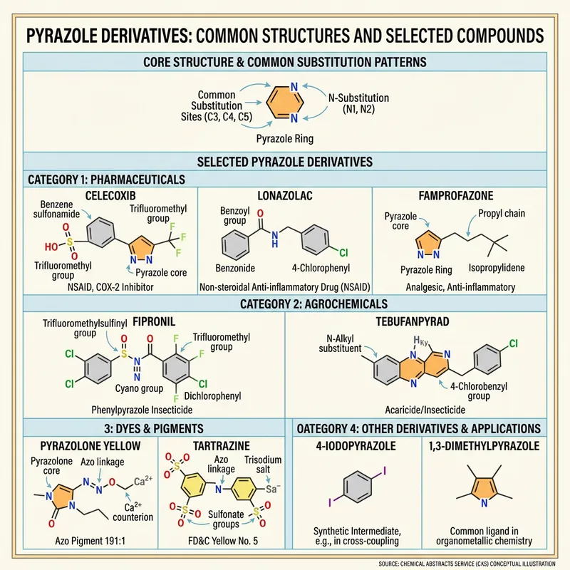 Pyrazole Derivatives in Chemical Abstracts