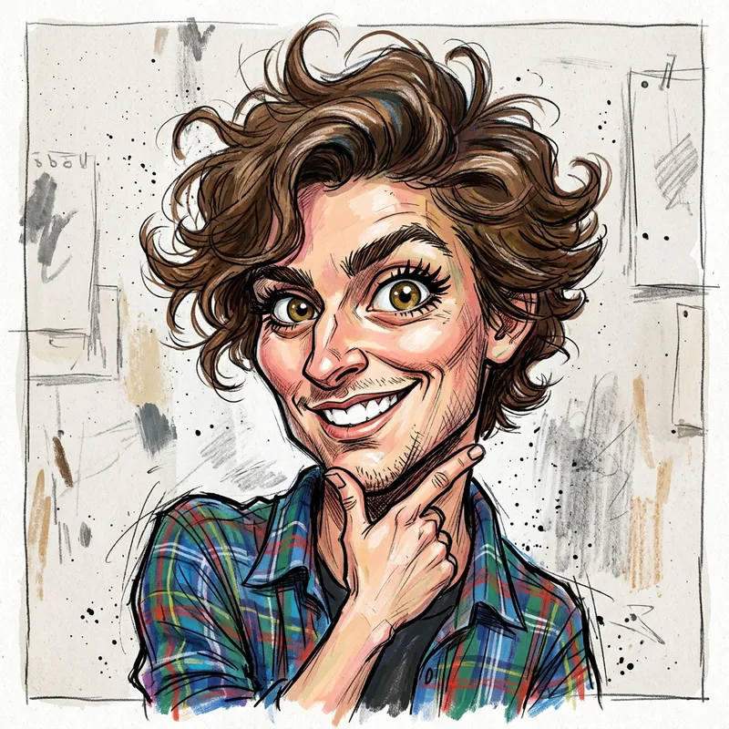 Quirky Elon Musk Caricature for Humorous Portrayal