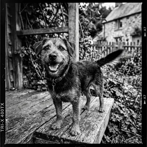 Expressive Black and White Dog Portrait | Nostalgic Pet Photography