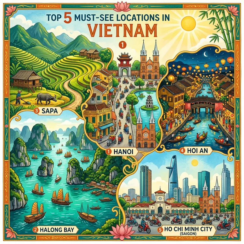 Top 5 Must-See Places in Vietnam Top 5 Must-See Places in Vietnam