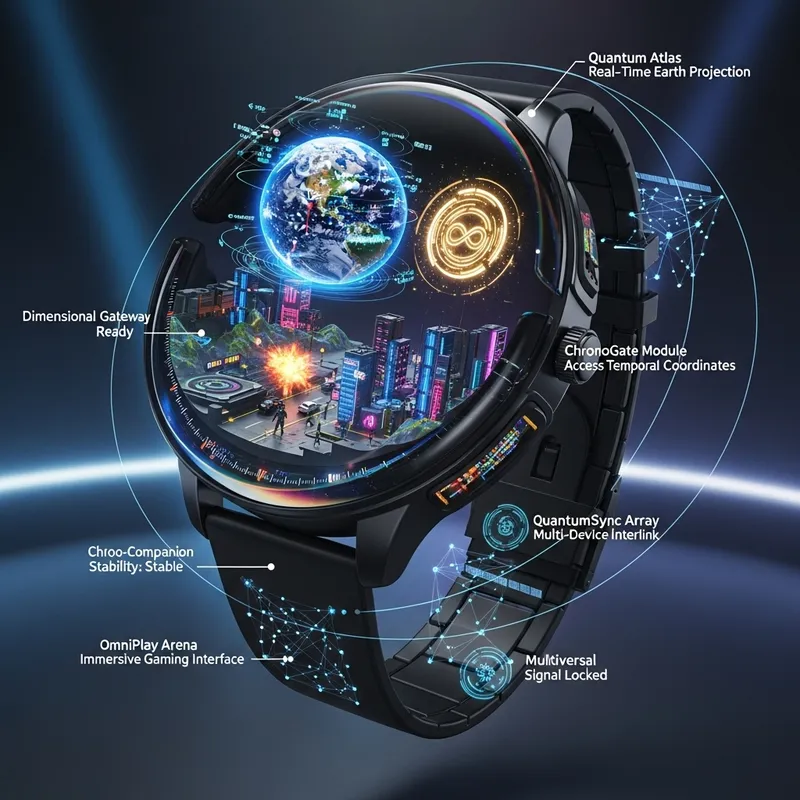 Ultra-Futuristic Quantum Wristwatch – Time & Space Tech