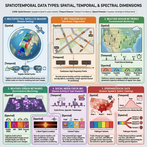 Intricate Diagram of Spatiotemporal Data Types