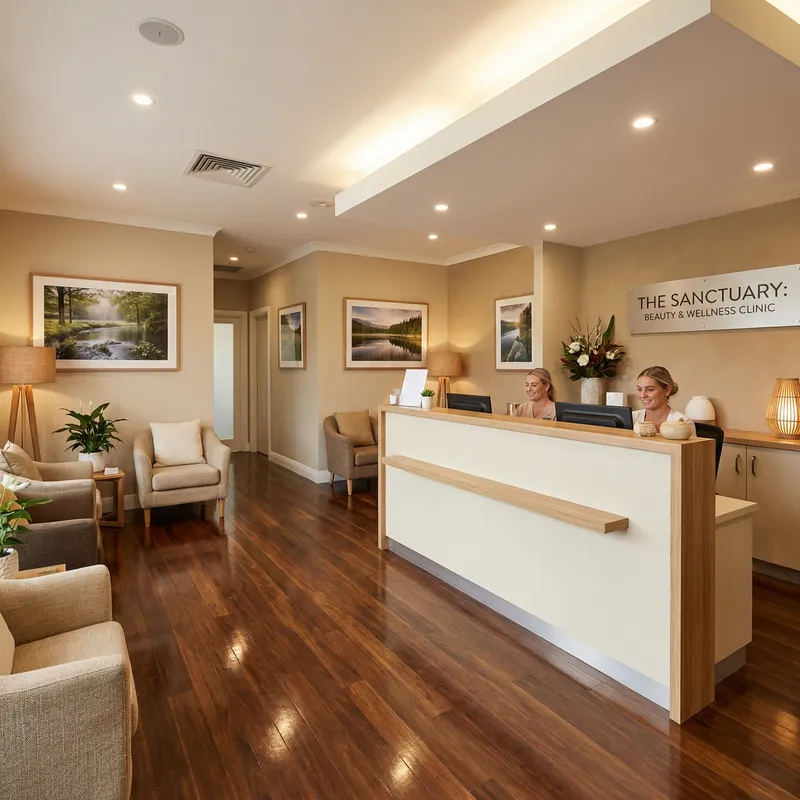 Warm and Cozy Beauty Clinic Reception at Hospital