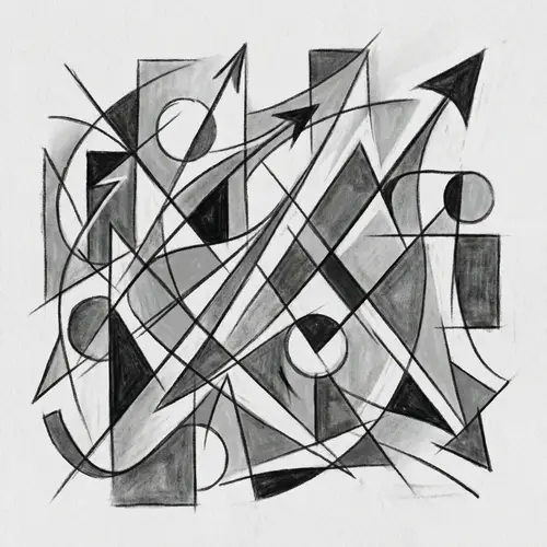 Minimalistic Financial Markets Art Representation