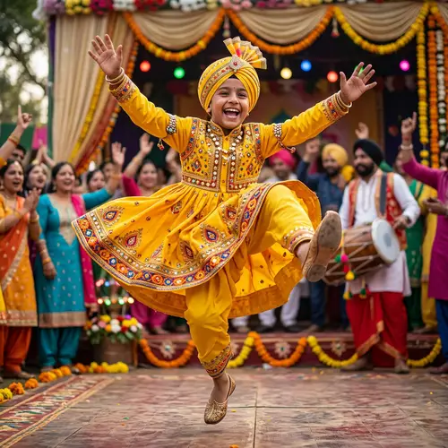 Delightful Bhangra Dance by a Young Sardar Boy