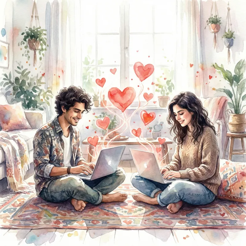 Virtual Romance: Young Adults Sharing Red Hearts Online Virtual Romance: Young Adults Sharing Red Hearts Online