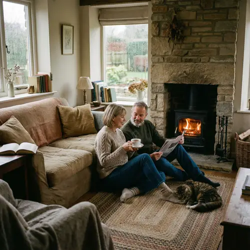 Cozy Rainy Day Retreat: Warmth & Comfort