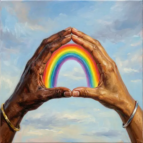 Unity in Diversity: Radiant Rainbow Between African and Asian Hands